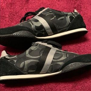 Black Coach tennis shoes